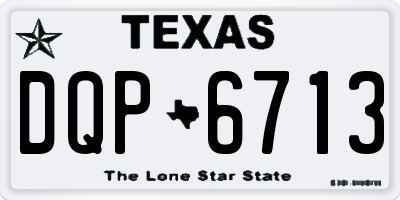 TX license plate DQP6713