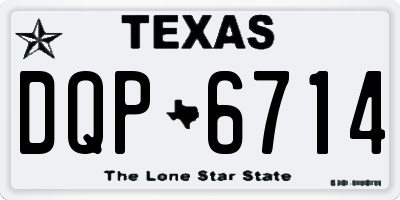TX license plate DQP6714