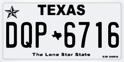 TX license plate DQP6716