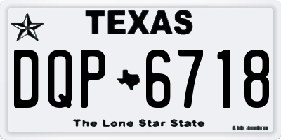 TX license plate DQP6718