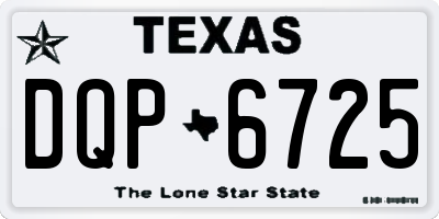 TX license plate DQP6725