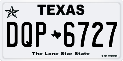 TX license plate DQP6727