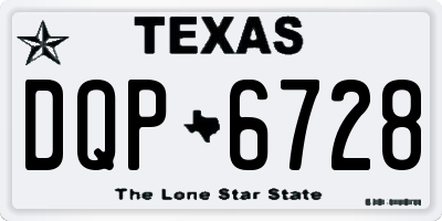 TX license plate DQP6728