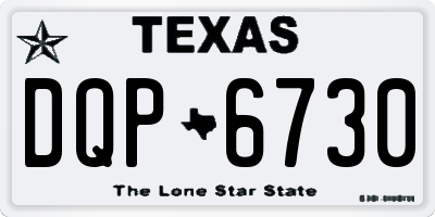 TX license plate DQP6730