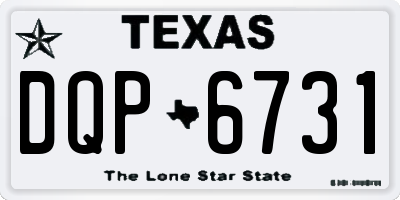 TX license plate DQP6731