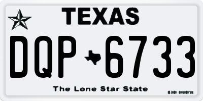 TX license plate DQP6733