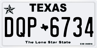 TX license plate DQP6734