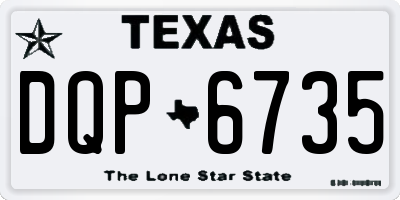 TX license plate DQP6735