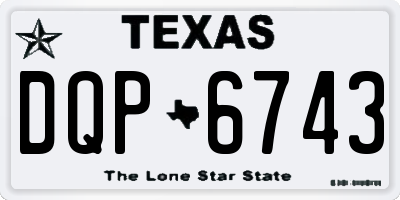 TX license plate DQP6743