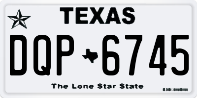 TX license plate DQP6745