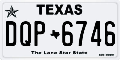 TX license plate DQP6746