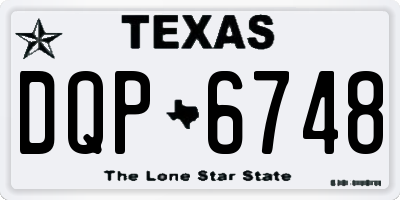 TX license plate DQP6748