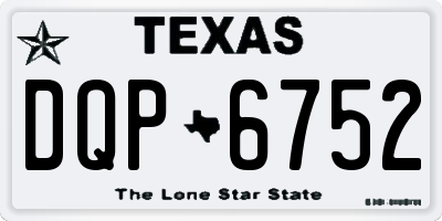 TX license plate DQP6752