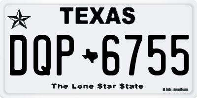 TX license plate DQP6755