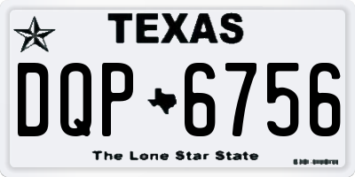 TX license plate DQP6756