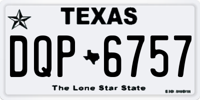 TX license plate DQP6757