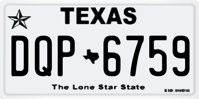 TX license plate DQP6759