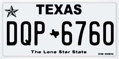 TX license plate DQP6760