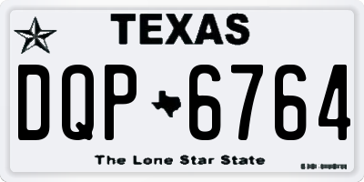 TX license plate DQP6764