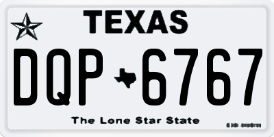 TX license plate DQP6767