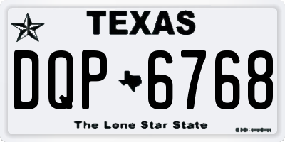 TX license plate DQP6768