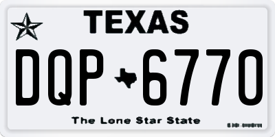 TX license plate DQP6770