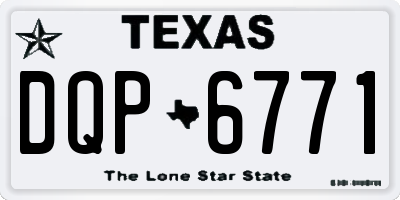 TX license plate DQP6771