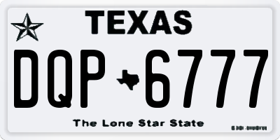 TX license plate DQP6777