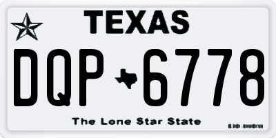 TX license plate DQP6778