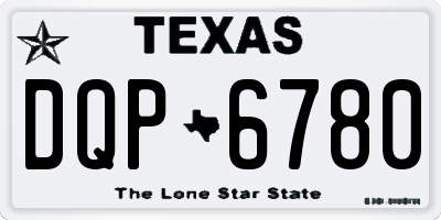 TX license plate DQP6780