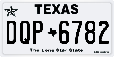TX license plate DQP6782