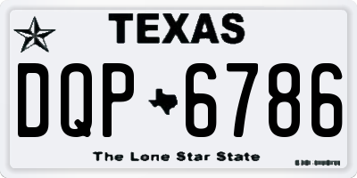 TX license plate DQP6786