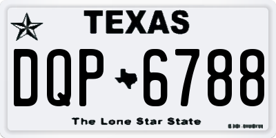 TX license plate DQP6788