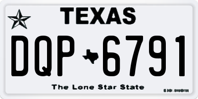 TX license plate DQP6791