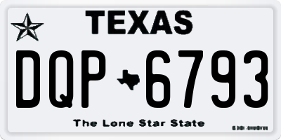 TX license plate DQP6793