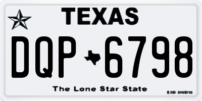 TX license plate DQP6798