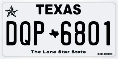 TX license plate DQP6801