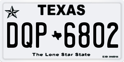 TX license plate DQP6802