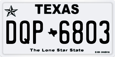 TX license plate DQP6803