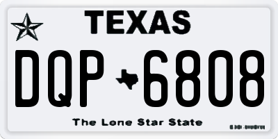 TX license plate DQP6808