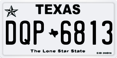 TX license plate DQP6813