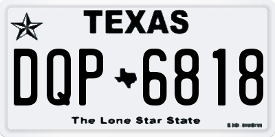 TX license plate DQP6818