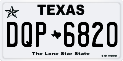 TX license plate DQP6820