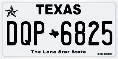 TX license plate DQP6825