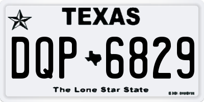 TX license plate DQP6829