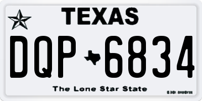 TX license plate DQP6834