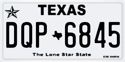 TX license plate DQP6845