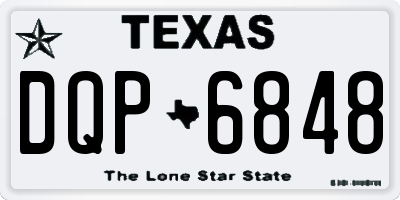 TX license plate DQP6848