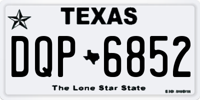 TX license plate DQP6852