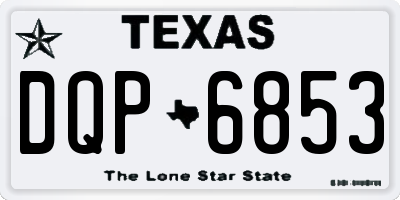 TX license plate DQP6853